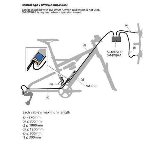 di2 bike wiring length